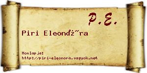Piri Eleonóra névjegykártya
