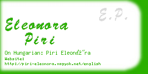 eleonora piri business card